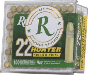 REMINGTON GOLDEN HUNTER 22LR - 40GR PLATED HP 100RD 50BX/CS