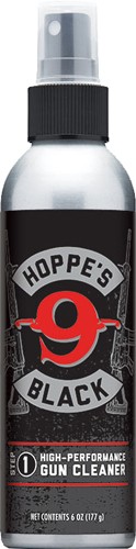 HOPPES BLACK GUN CLEANER 6 OZ. - ALUMINIUM PUMP BOTTLE