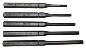 GRACE USA PUNCH SET - ROLL PIN HOLDER SET OF 5 STEEL