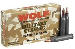 Wolf Military Classic Rifle Ammunition .223 Rem 55 gr FMJ 3241 fps - 20/box