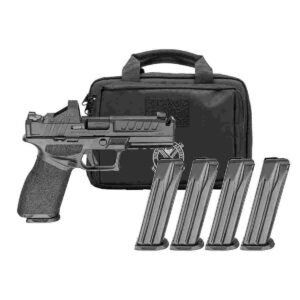 Springfield Gear Pac Echelon 4.5F Comp Handgun 9mm Luger 17rd(3)& 20rd(1) Magazines 4.5" Barrel U-Notch Sights Green Dot & Bag