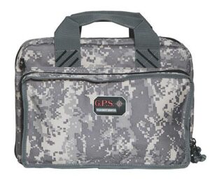 G-Outdoors Quad Pistol Range Bag with Magazine Storage & Dump Cups-Fall Camo