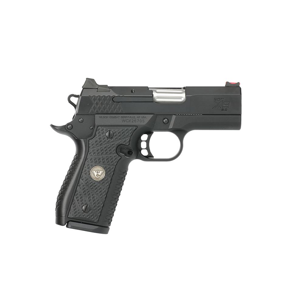 Wilson Combat EDC X9 2.0 Handgun 9mm Luger 15rd Magazines (2) 3.25" Barrel Black Non-Lightrail Frame